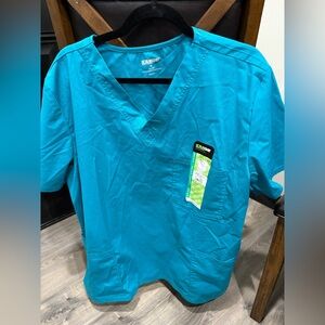 Scrubstar Aquamarine Blue V-Neck Top
